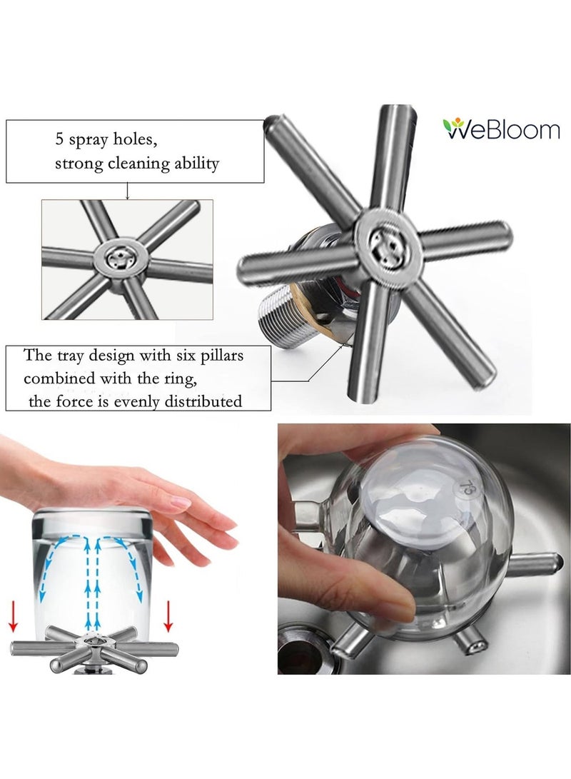 WeBloom SUS304 Automatic Cup Rinser Head-Cup Washer Cleaner Faucet Head For Hotel Cafe Restaurant Kitchen Sink Accessories - Image 3